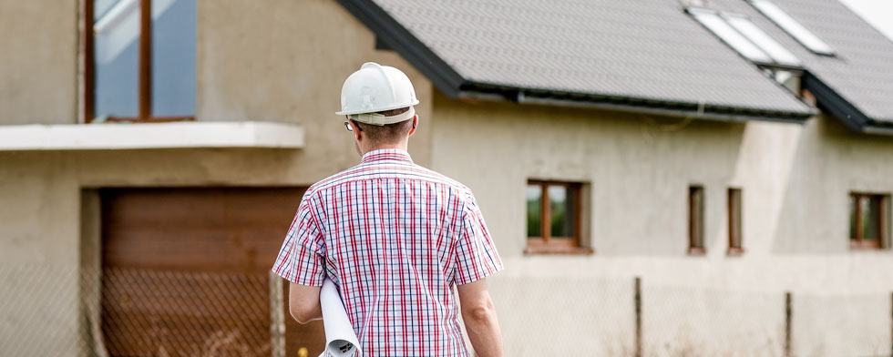 an architect looking at a property